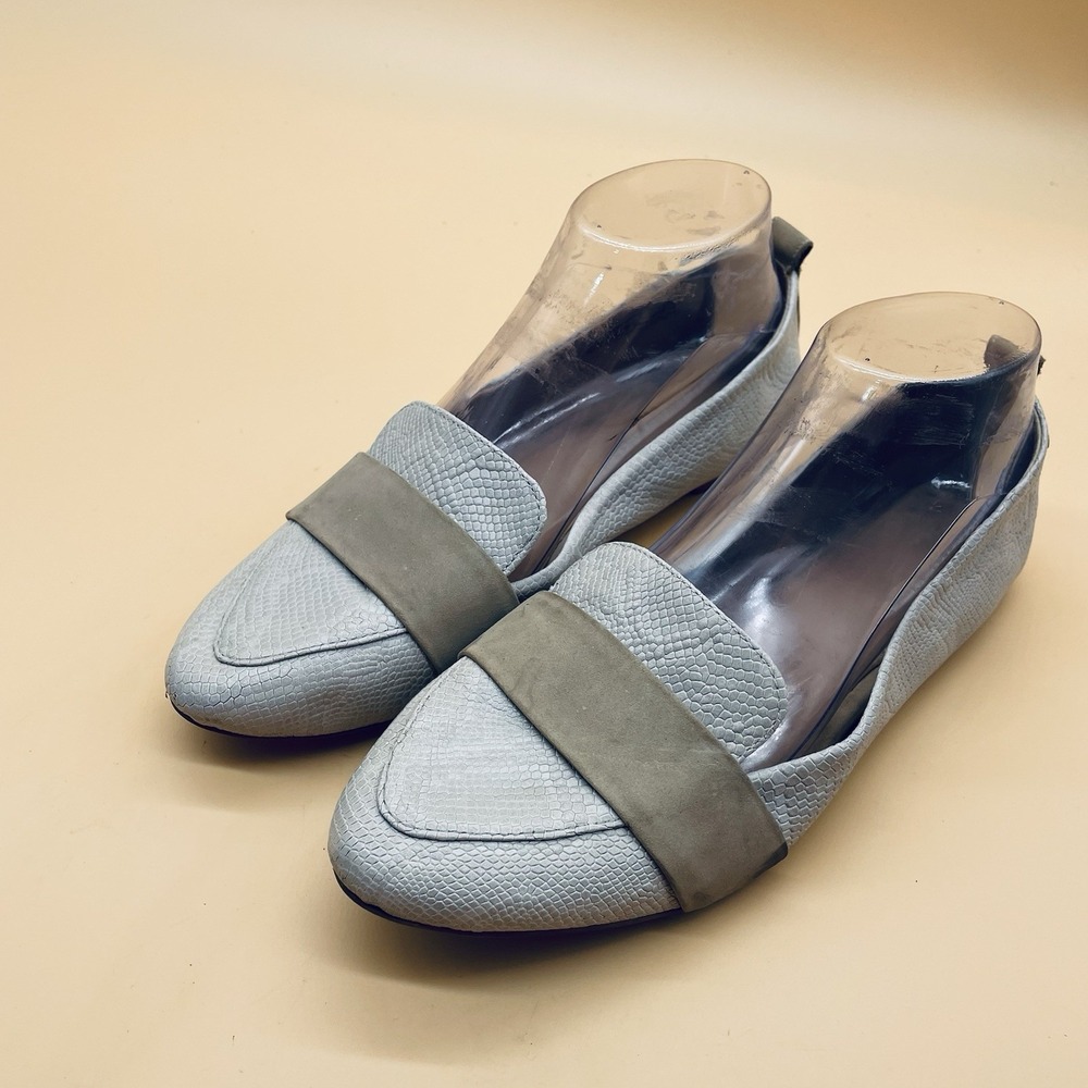 Ugg Australia Jonette Snake Flat Point Toe Leather Cream Shoe Size 8